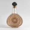 Carafe « Reine Marguerite » verre blanc patiné sépia et émaillé marron de René LALIQUE | Biron ||||||||