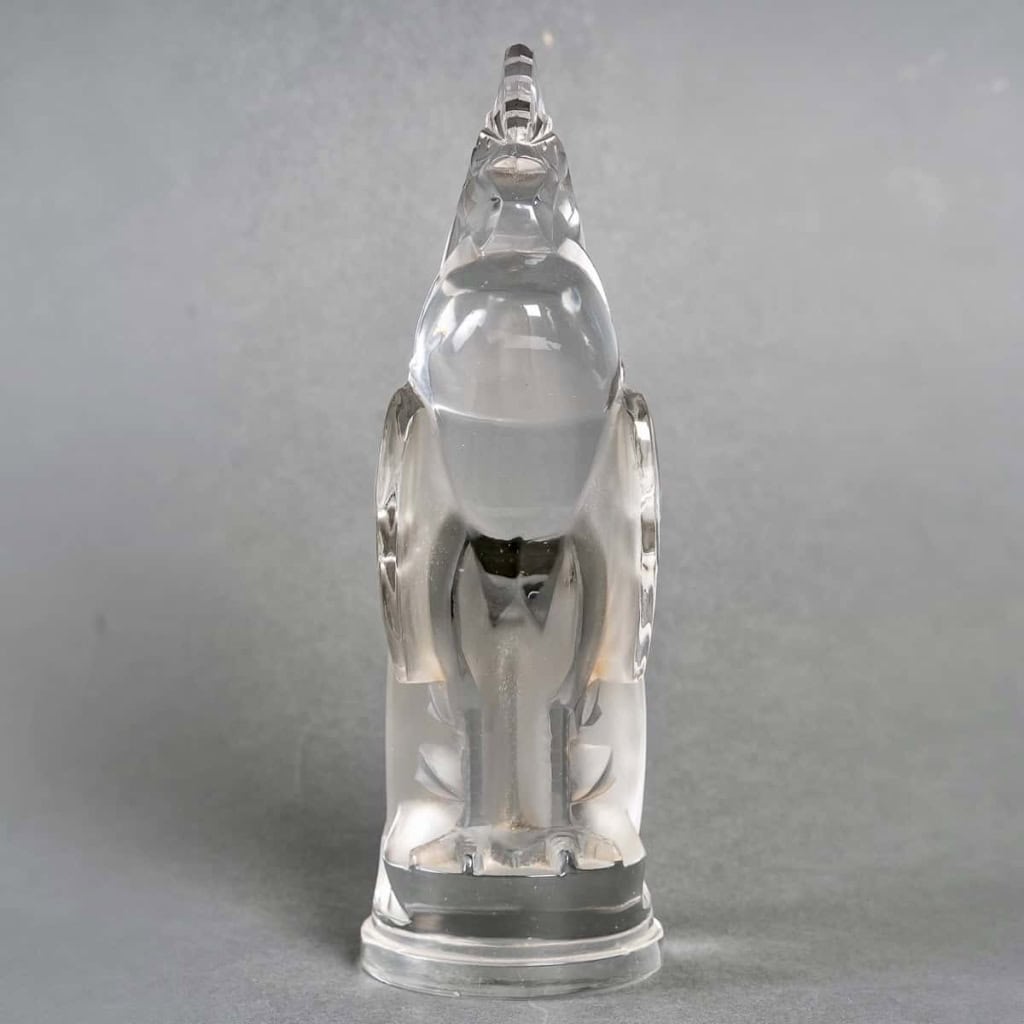 Mascotte Automobile « Coq Houdan » verre blanc de René LALIQUE | Biron Mascotte Automobile "Coq Houdan" verre blanc de René LALIQUE