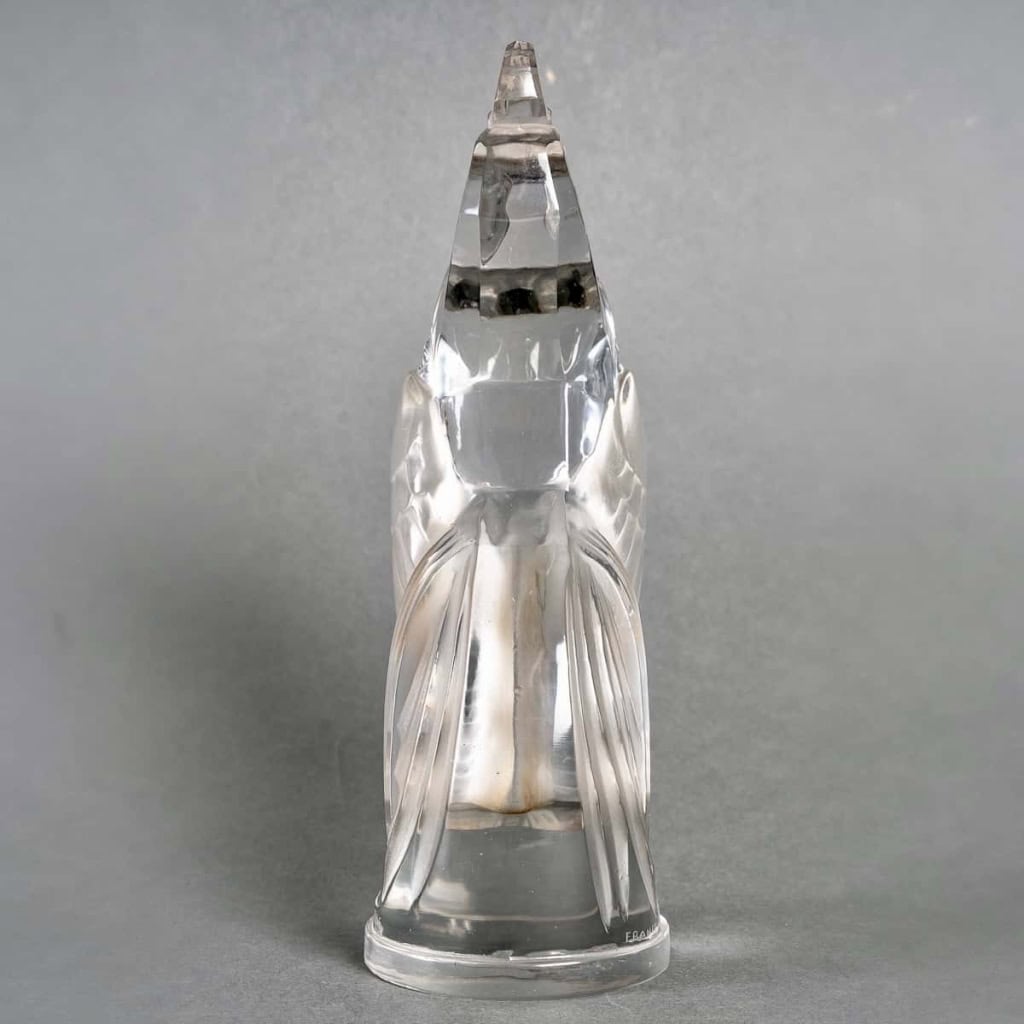 Mascotte Automobile « Coq Houdan » verre blanc de René LALIQUE | Biron Mascotte Automobile "Coq Houdan" verre blanc de René LALIQUE