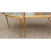 1970′ Table Tripartite Maison Charles, Jansen Ou Baguès Décor Palmier en Bronze Doré avec Plateaux Miroirs Vieillis 21