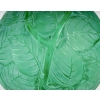 Vase « Milan » verre vert émeraude patiné blanc de René LALIQUE | Biron Vase "Milan" verre vert émeraude patiné blanc de René LALIQUE