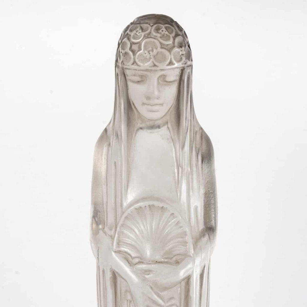 Statue « Source de la Fontaine – Galatée » verre blanc de René LALIQUE | Biron Statue "Source de la Fontaine - Galatée" verre blanc de René LALIQUE