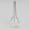 Carafe « Delvaux » verre blanc émaillé noir et doré | Biron ||||||