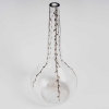 Carafe « Delvaux » verre blanc émaillé noir et doré | Biron Carafe "Delvaux" verre blanc émaillé noir et doré