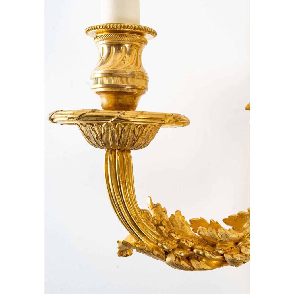 Paire d’appliques de style Louis XVI signées Henri Vian. | Biron Paire d'appliques de style Louis XVI signées Henri Vian.