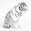 Sculpture « Tigre » cristal blanc émaillé noir de LALIQUE FRANCE – neuf en coffret avec certificat | Biron ||||||||||