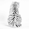 Sculpture « Tigre » cristal blanc émaillé noir de LALIQUE FRANCE – neuf en coffret avec certificat | Biron Sculpture "Tigre" cristal blanc émaillé noir de LALIQUE FRANCE - neuf en coffret avec certificat