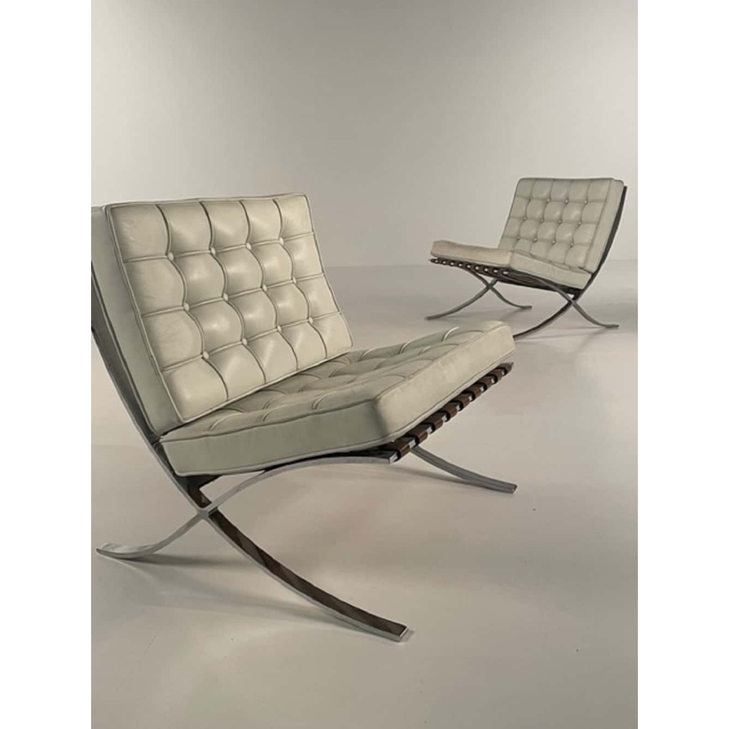 Ludwig Mies Van Der Rohe (1886-1969): Paire de fauteuils | Biron Ludwig Mies Van Der Rohe (1886-1969): Paire de fauteuils