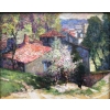 CHARRETON Victor Peinture Française 20è Siècle Village d’auvergne Huile Signée certificat