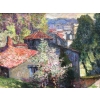 CHARRETON Victor Peinture Française 20è Siècle Village d’auvergne Huile Signée certificat