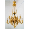 Lustre en bronze doré et métal patiné dit « aux Termes » fin XIXème Siècle | Biron ||||||||||