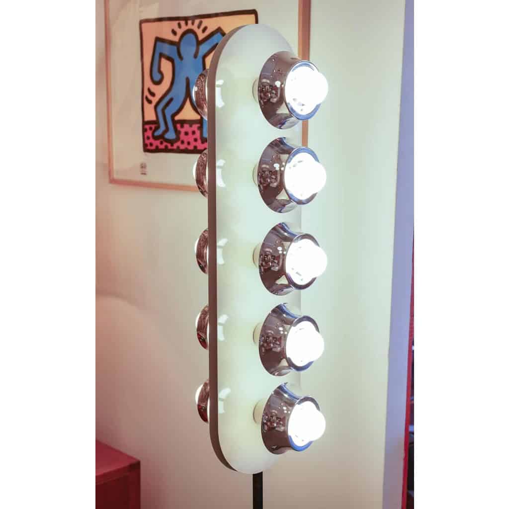 Angelo Cucci, Lampadaire en métal laqué blanc et chromé, années 1960 | Biron Angelo Cucci, Lampadaire en métal laqué blanc et chromé, années 1960