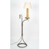 Lampadaire en fer forgé et cuire, 1960 | Biron |||||||||