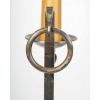 Lampadaire en fer forgé et cuire, 1960 | Biron Lampadaire en fer forgé et cuire, 1960