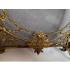 1880′ Pare Etincelles N3 En Bronze Doré Aux Pots De Fleurs 20