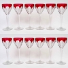 Service de Verres « Bristol » grand modèle cristal rouge de SAINT LOUIS – 12 pièces | Biron |||||