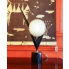 Maison Arlus, Lampe en verre, laiton doré et bois laqué, années 1950 | Biron ||||