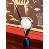 Maison Arlus, Lampe en verre, laiton doré et bois laqué, années 1950 | Biron Maison Arlus, Lampe en verre, laiton doré et bois laqué, années 1950