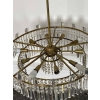 1960′ Lustre Circulaire A 2 Étages Laiton Et Cristal, BAKALOWITS & SÖHNE | Biron 1960′ Lustre Circulaire A 2 Étages Laiton Et Cristal, BAKALOWITS & SÖHNE