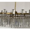 1960′ Lustre Circulaire A 2 Étages Laiton Et Cristal, BAKALOWITS & SÖHNE | Biron 1960′ Lustre Circulaire A 2 Étages Laiton Et Cristal, BAKALOWITS & SÖHNE