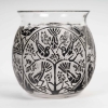Vase « Téhéran » verre blanc émaillé noir de René LALIQUE | Biron Vase "Téhéran" verre blanc émaillé noir de René LALIQUE
