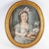 Portrait d’une jeune fille au ruban rose. | Biron ||||||