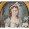 Portrait d’une jeune fille au ruban rose. | Biron Portrait d'une jeune fille au ruban rose.