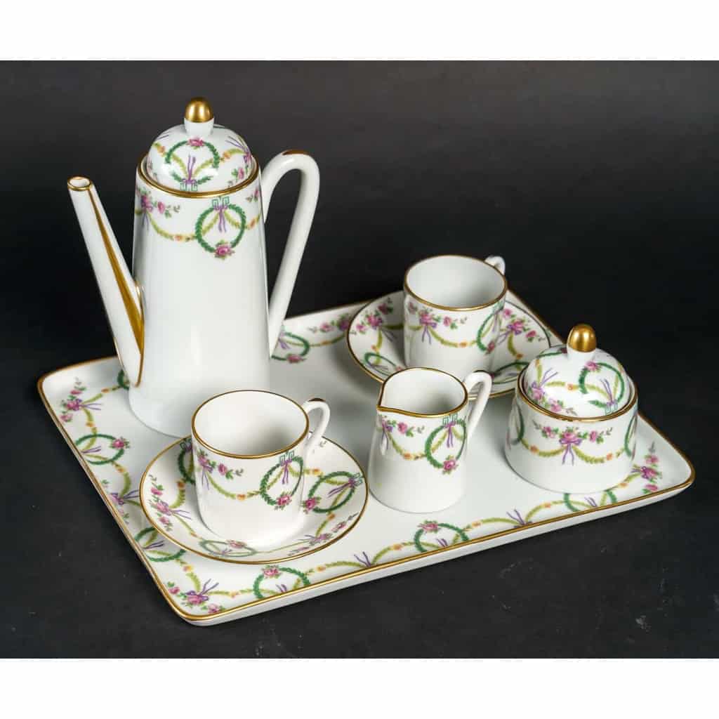 Service tête à tête en porcelaine de Limoge