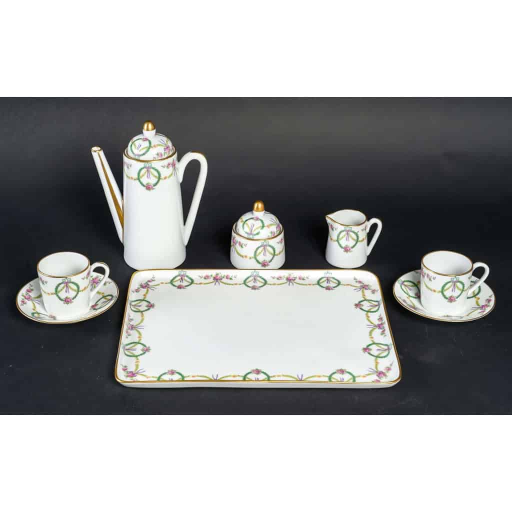 Service tête à tête en porcelaine de Limoge