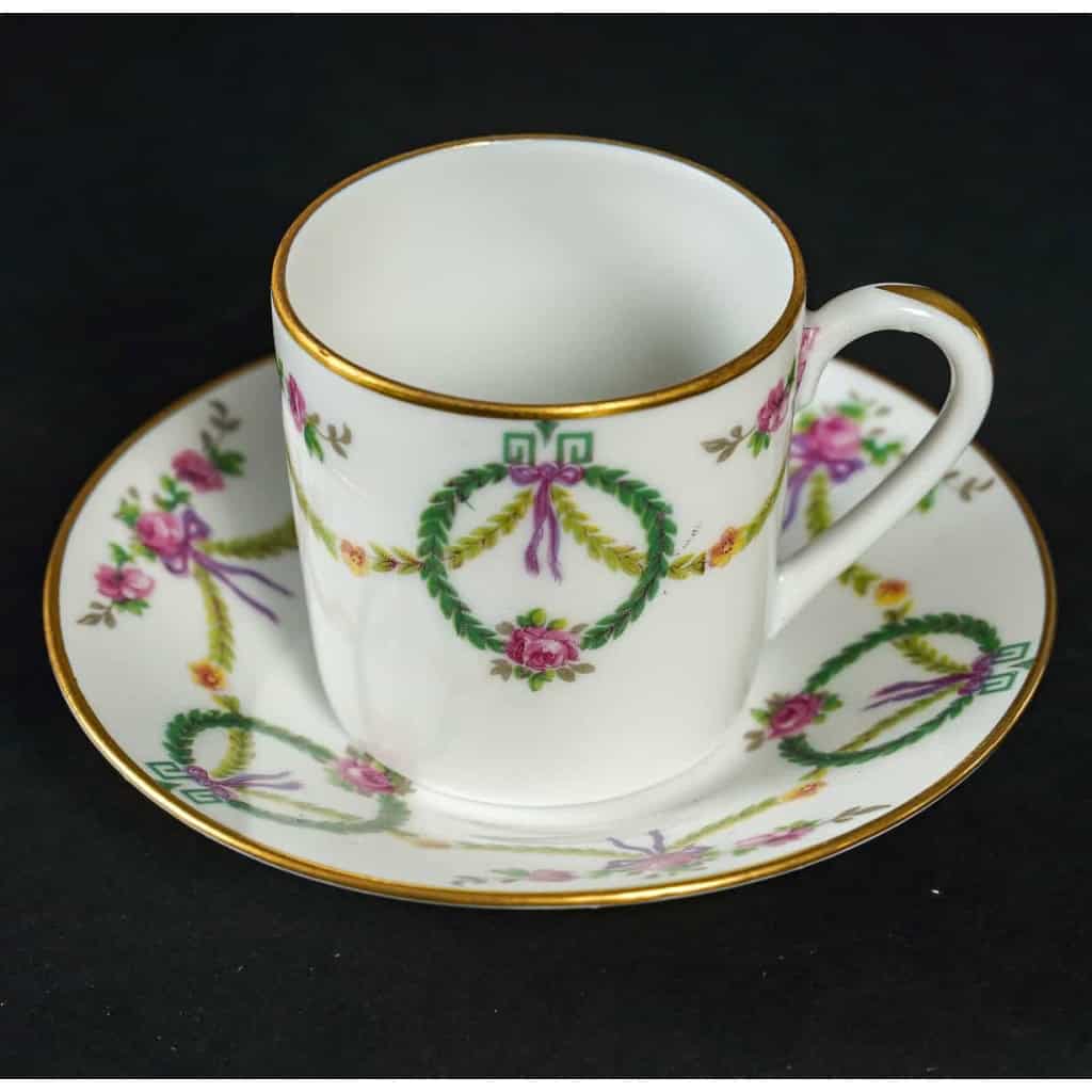 Service tête à tête en porcelaine de Limoge