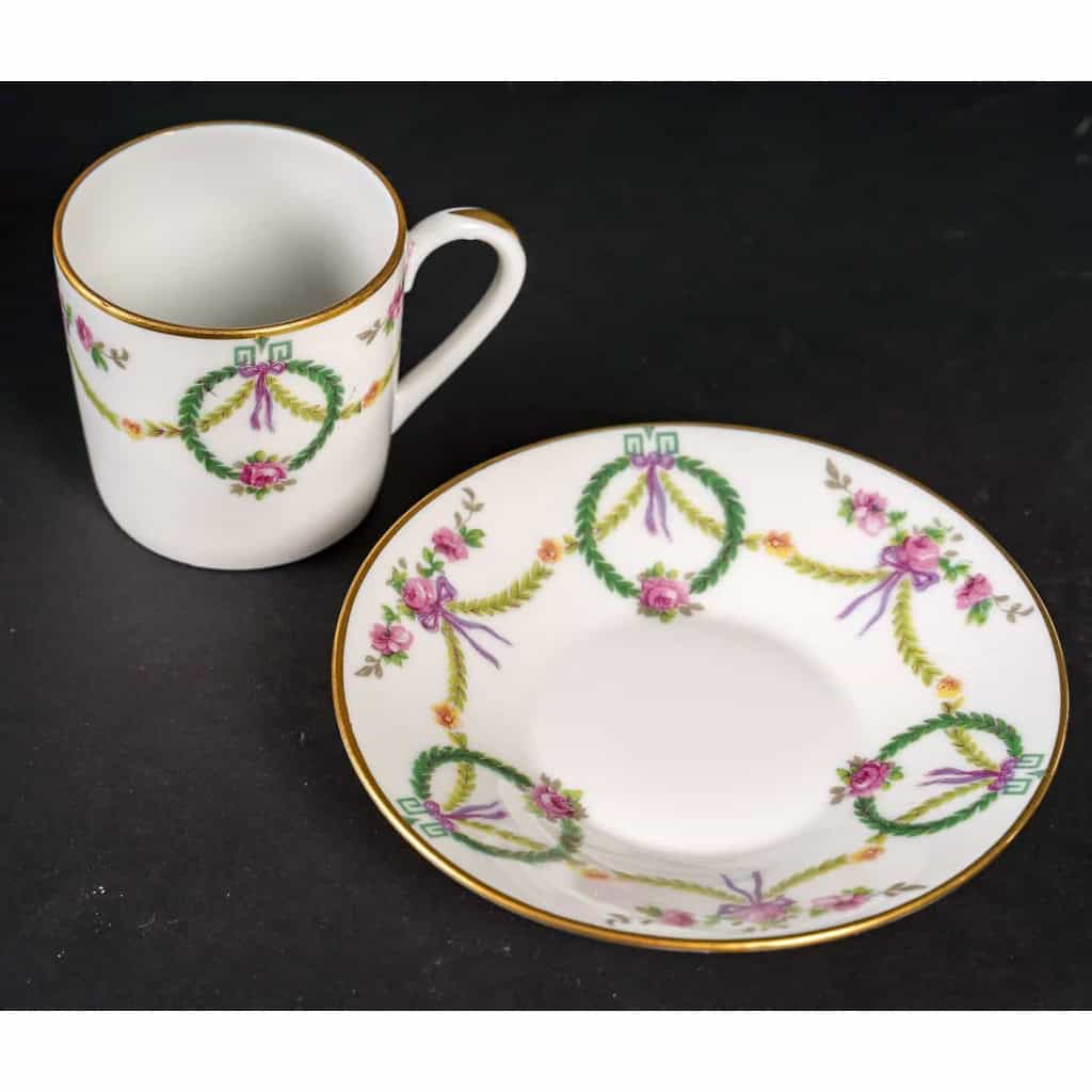 Service tête à tête en porcelaine de Limoge