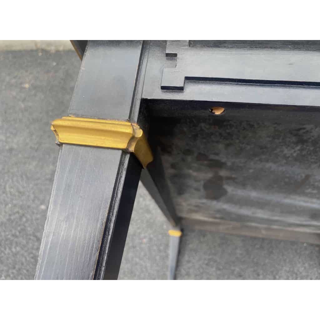 1950/70 Gerard MILLE Pour Maison Jansen Table Basse Bois Laqué Noir