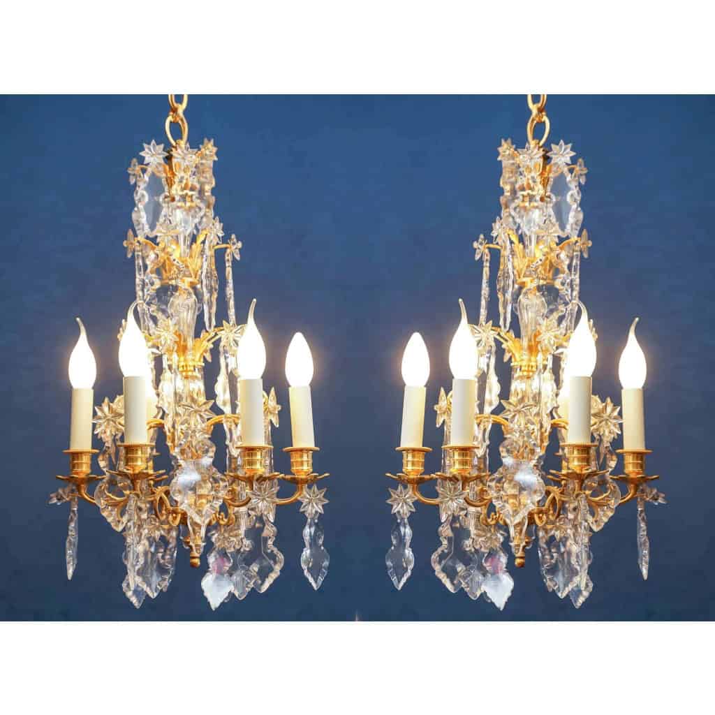 Paire de lustres de style Louis XV. | Biron ||||||||