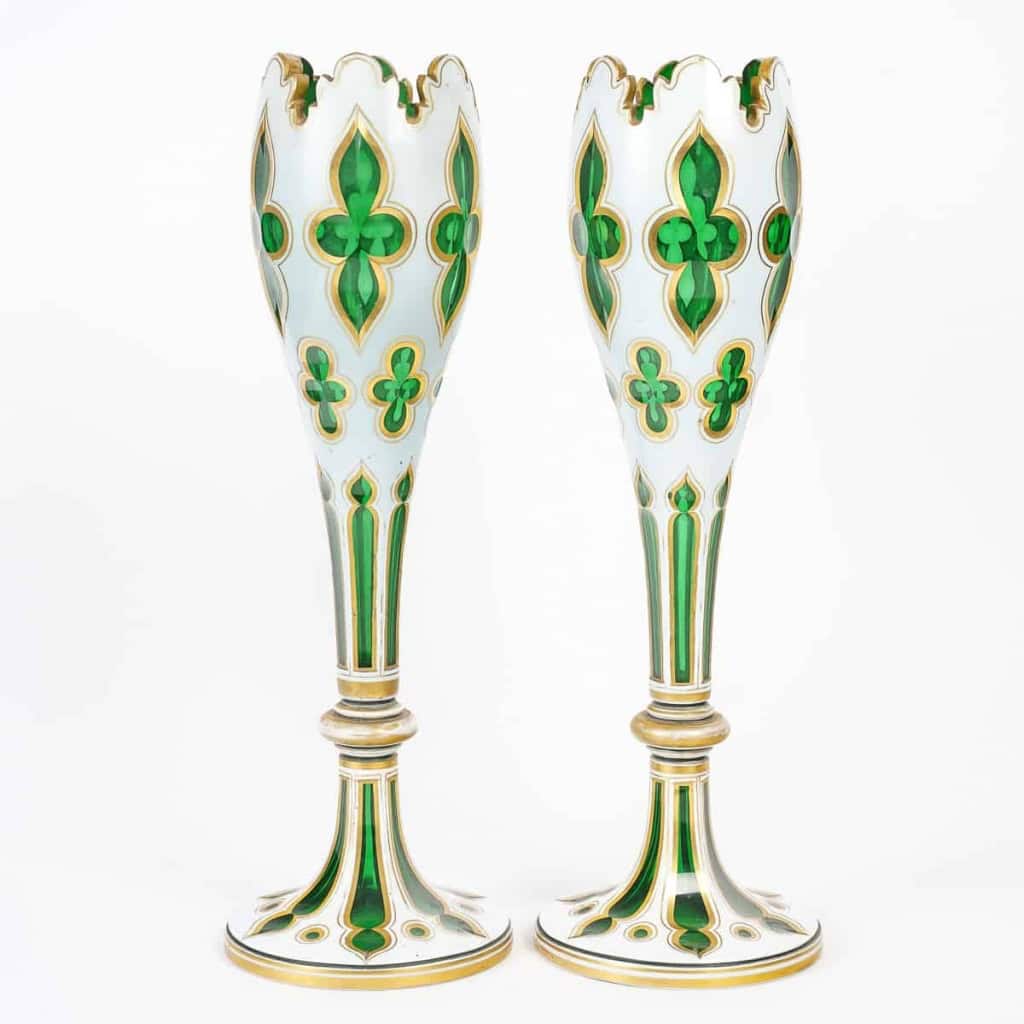 Paire de vases en bohème, XIXème siècle | Biron ||||||||
