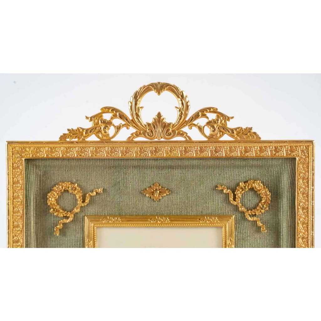 Paire de cadres photos de style louis XVI fin XIXème siècle