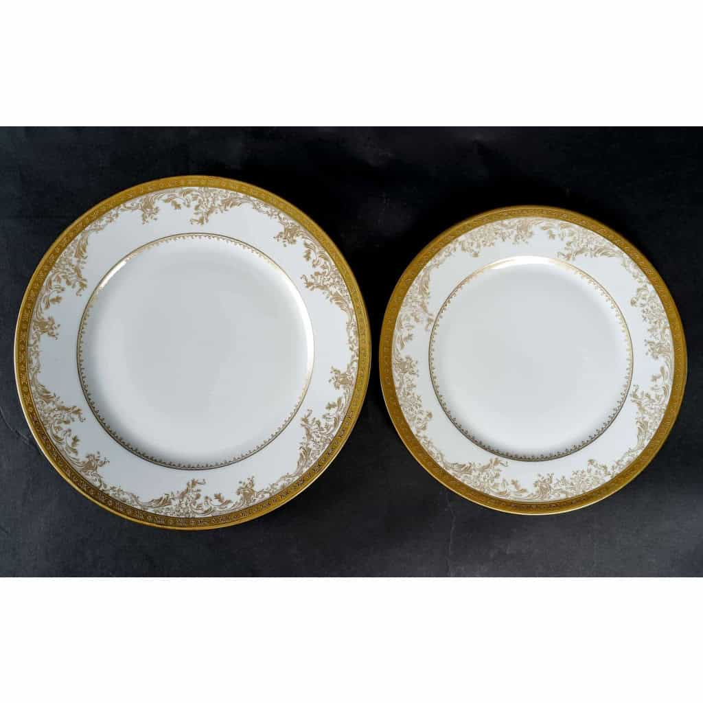 Service de Table en Porcelaine de Luxe | Collection Diplomate Haviland | Blanc et Or | Ensemble pour 12 personnes – 53 Pièces | Biron Service de Table en Porcelaine de Luxe | Collection Diplomate Haviland | Blanc et Or | Ensemble pour 12 personnes - 53 Pièces