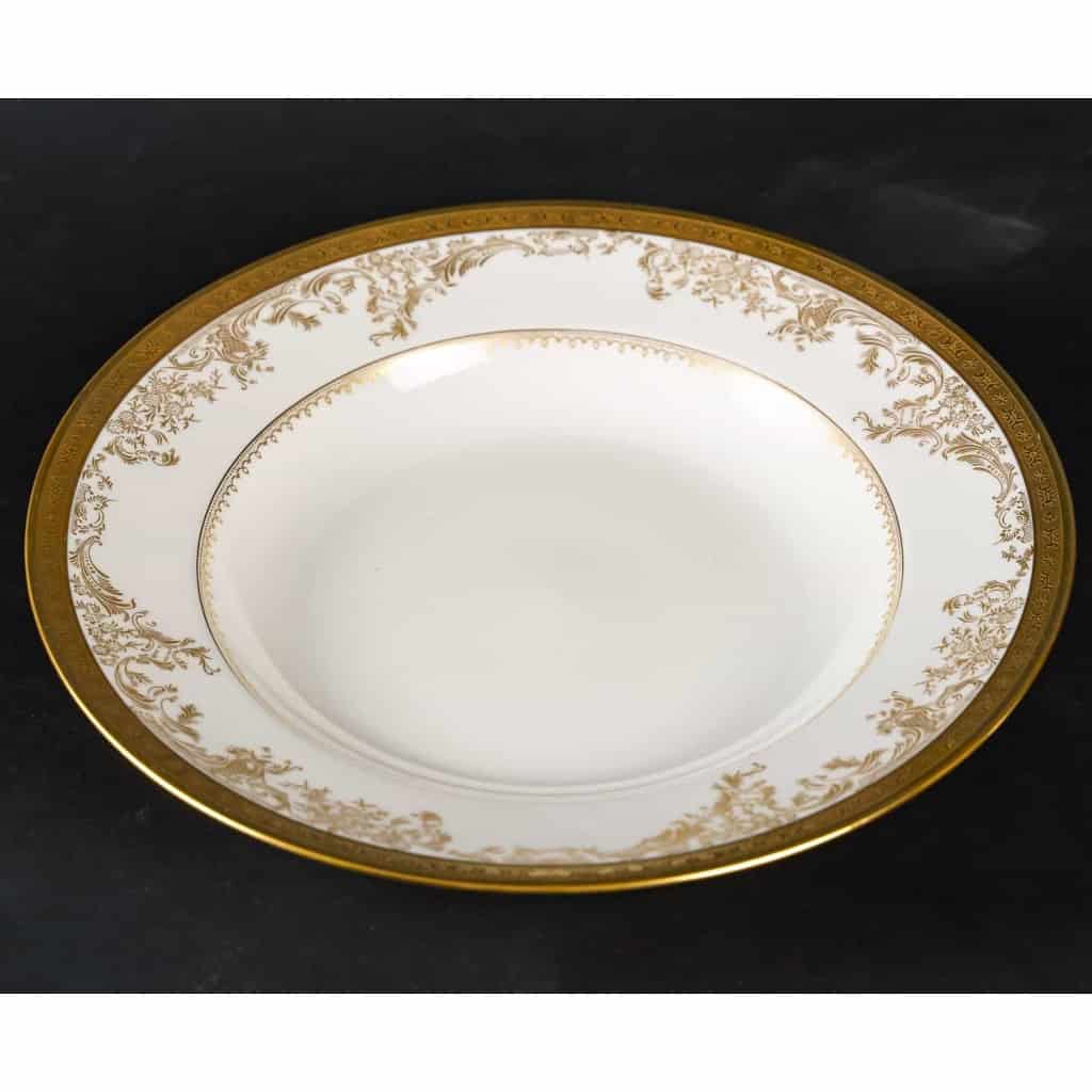 Service de Table en Porcelaine de Luxe | Collection Diplomate Haviland | Blanc et Or | Ensemble pour 12 personnes – 53 Pièces | Biron Service de Table en Porcelaine de Luxe | Collection Diplomate Haviland | Blanc et Or | Ensemble pour 12 personnes - 53 Pièces