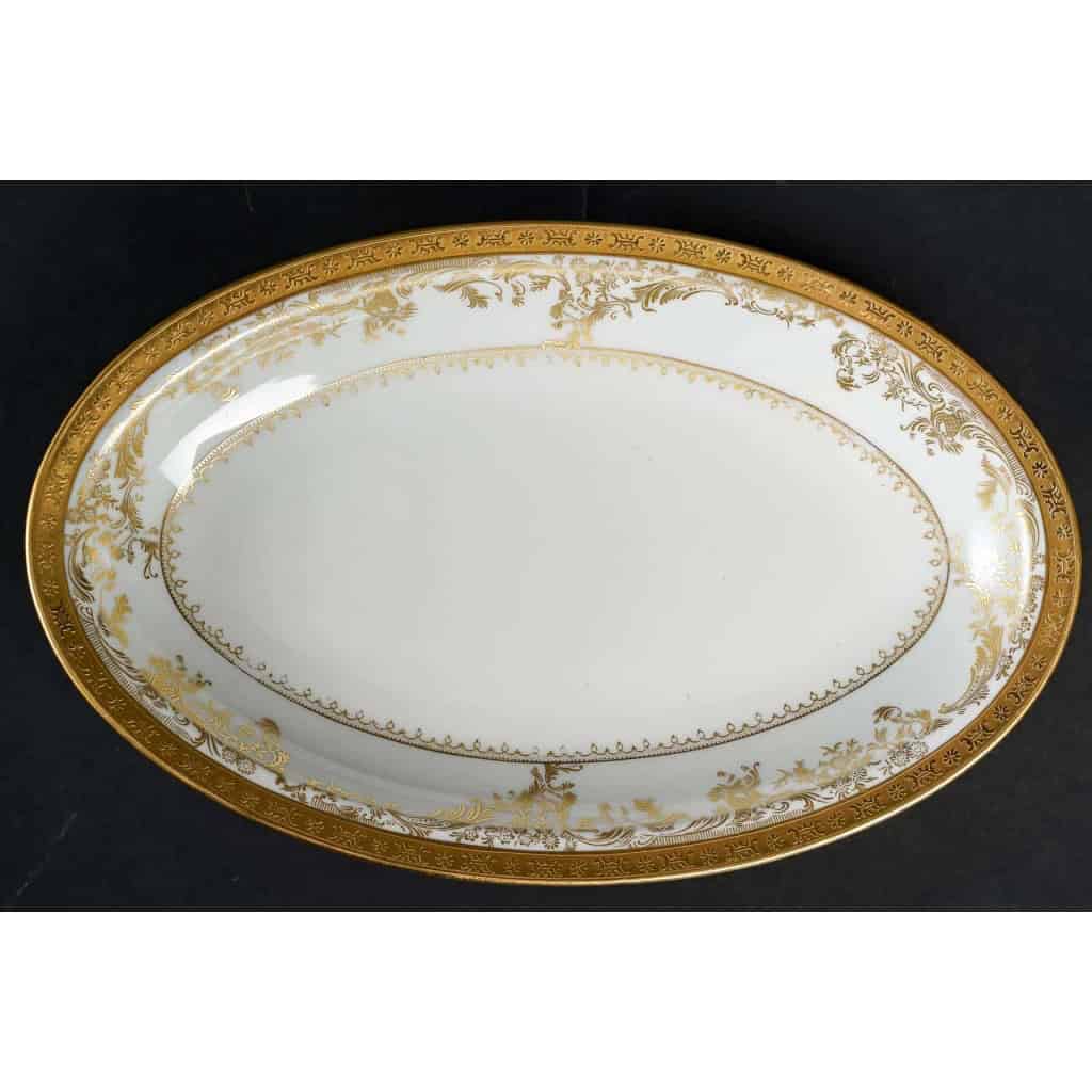 Service de Table en Porcelaine de Luxe | Collection Diplomate Haviland | Blanc et Or | Ensemble pour 12 personnes – 53 Pièces | Biron Service de Table en Porcelaine de Luxe | Collection Diplomate Haviland | Blanc et Or | Ensemble pour 12 personnes - 53 Pièces
