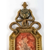 Paire d’appliques en bronze à 5 lumières, encadrant des médaillons en scaglione XIXème siècle | Biron Paire d’appliques en bronze à 5 lumières, encadrant des médaillons en scaglione XIXème siècle