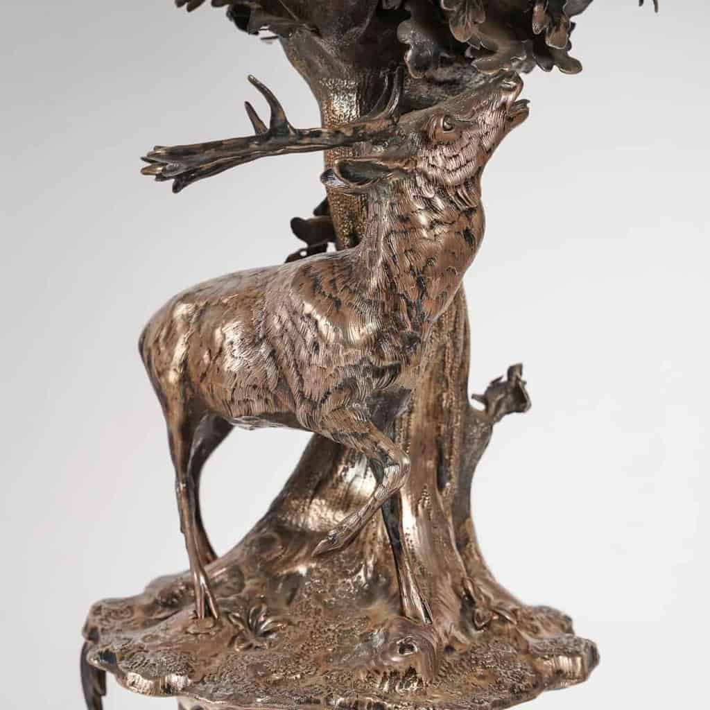 Grande coupe en argent au cerf, Napoléon III | Biron Grande coupe en argent au cerf, Napoléon III