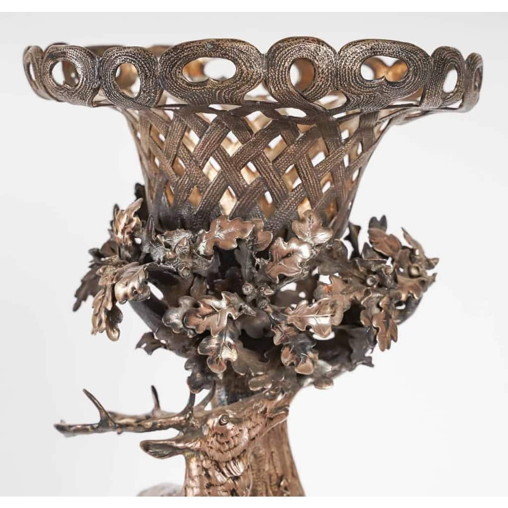 Grande coupe en argent au cerf, Napoléon III | Biron Grande coupe en argent au cerf, Napoléon III