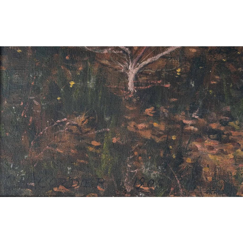 Une paire de tableaux huile sur toile fin XIXème siècle | Biron Une paire de tableaux huile sur toile fin XIXème siècle