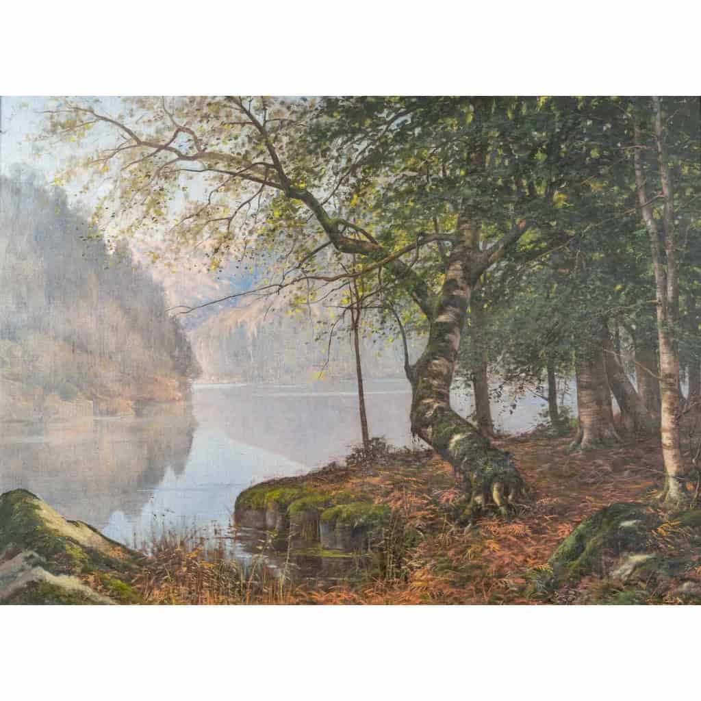 Une paire de tableaux huile sur toile fin XIXème siècle | Biron Une paire de tableaux huile sur toile fin XIXème siècle