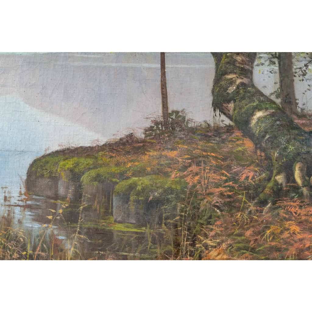 Une paire de tableaux huile sur toile fin XIXème siècle | Biron Une paire de tableaux huile sur toile fin XIXème siècle