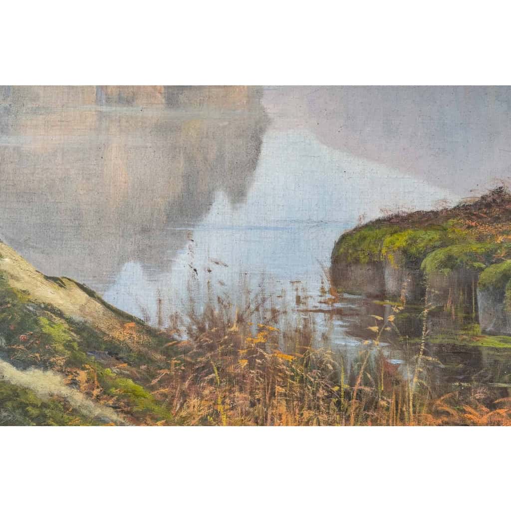 Une paire de tableaux huile sur toile fin XIXème siècle | Biron Une paire de tableaux huile sur toile fin XIXème siècle