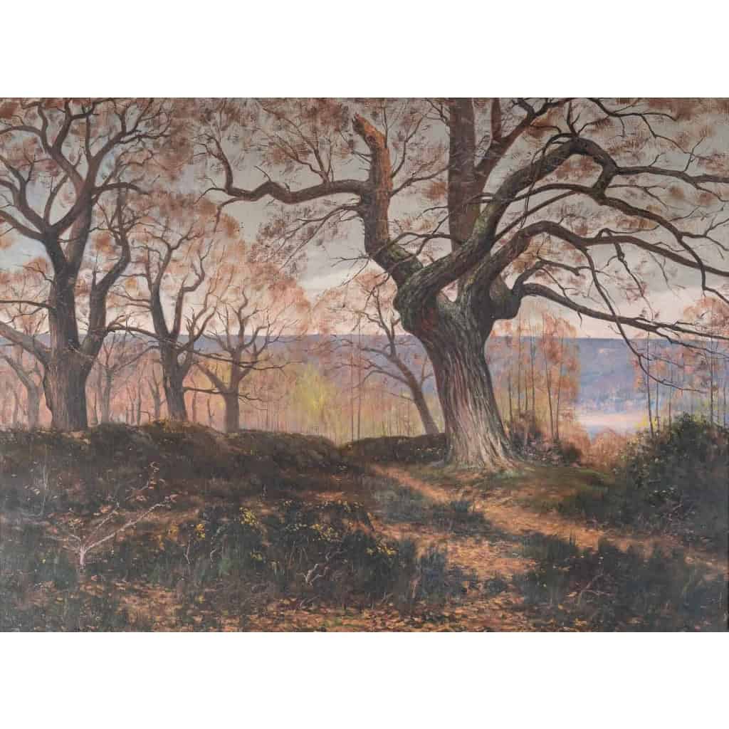 Une paire de tableaux huile sur toile fin XIXème siècle | Biron Une paire de tableaux huile sur toile fin XIXème siècle