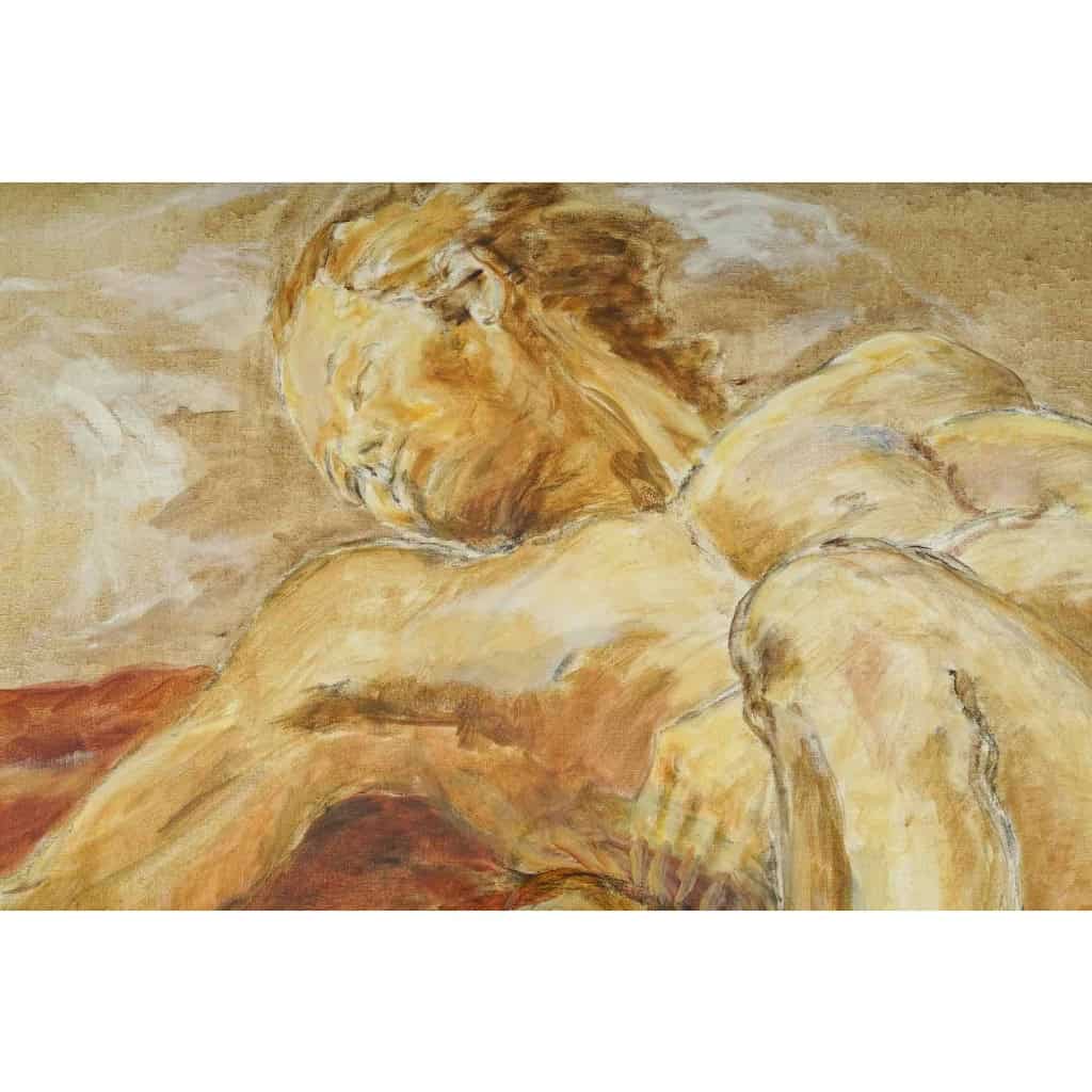 Peinture à l’huile de Luez, XXème siècle | Biron Peinture à l'huile de Luez, XXème siècle