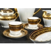 Service à Café en Porcelaine de Limoges | Vendôme Bernardaud | Bleu de four et Or | Ensemble pour 12 Personnes| 27 Pièces | Biron Service à Café en Porcelaine de Limoges | Vendôme Bernardaud | Bleu de four et Or | Ensemble pour 12 Personnes| 27 Pièces
