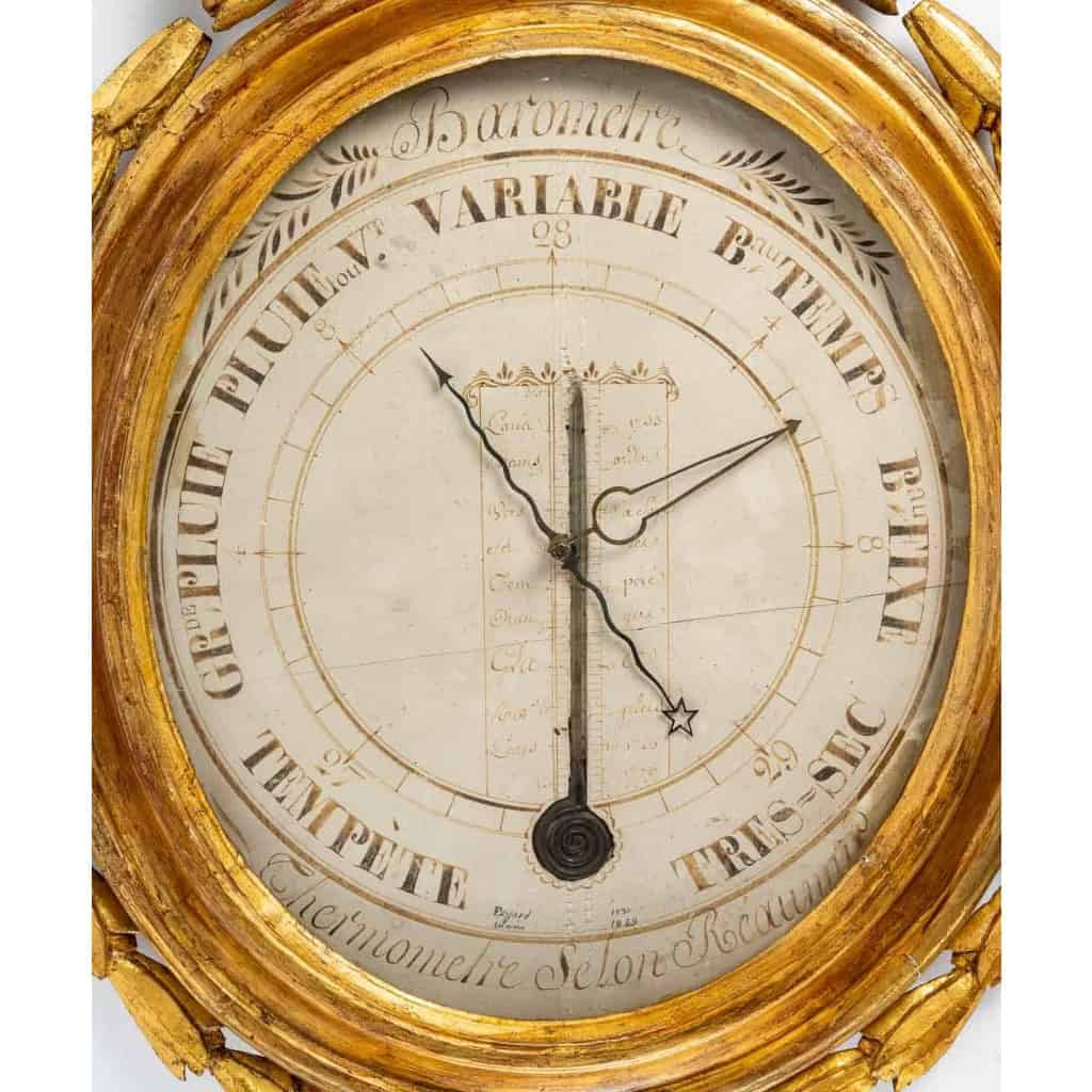 Baromètre – thermomètre d’époque Louis XVI (1774 – 1793). | Biron Baromètre - thermomètre d'époque Louis XVI (1774 - 1793).