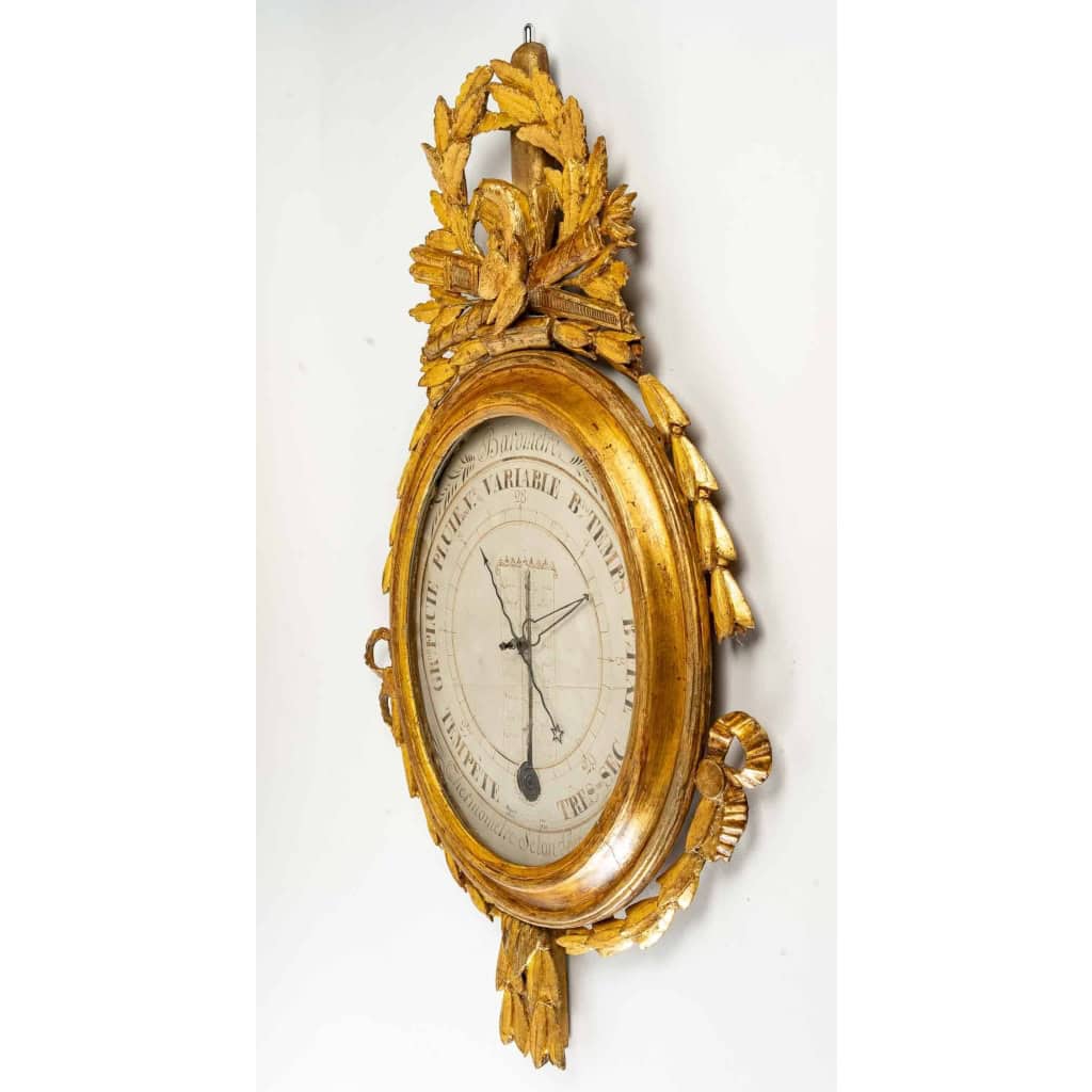 Baromètre – thermomètre d’époque Louis XVI (1774 – 1793). | Biron Baromètre - thermomètre d'époque Louis XVI (1774 - 1793).